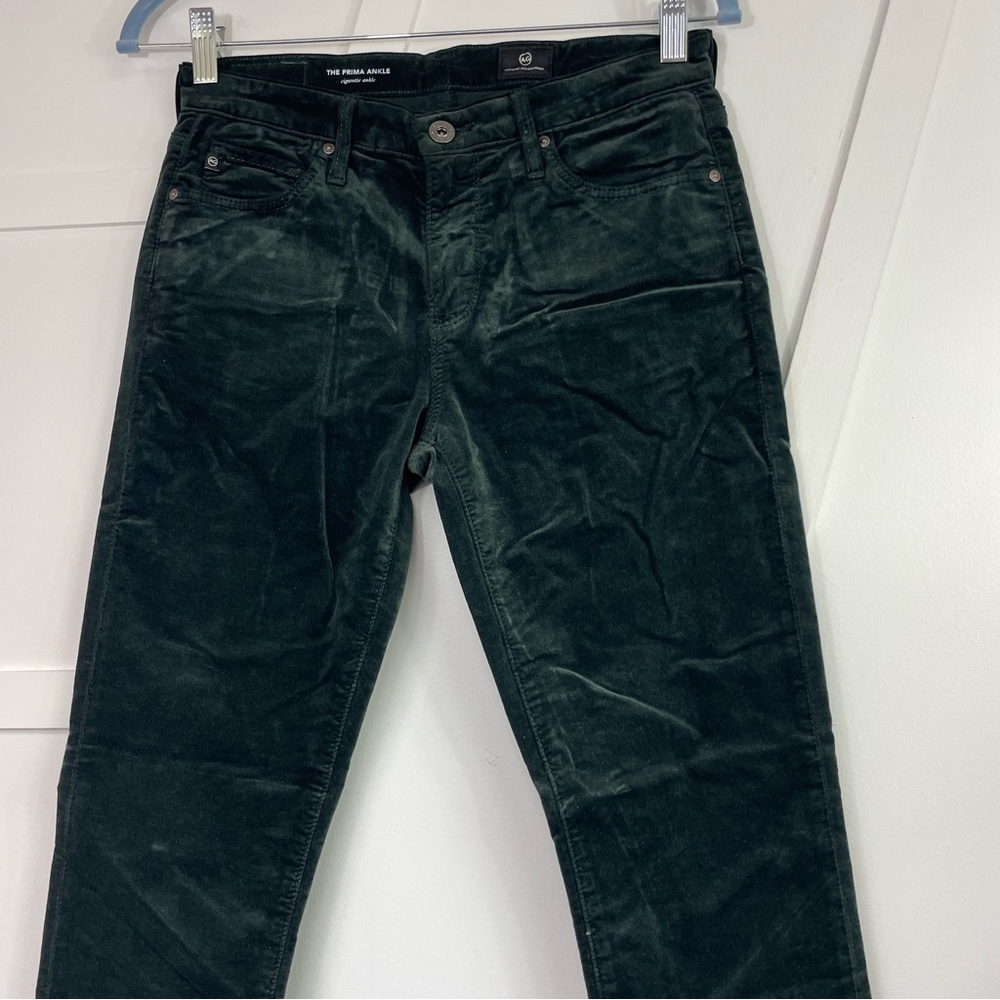 Ag Adriano Goldschmied Green Cropped Pants